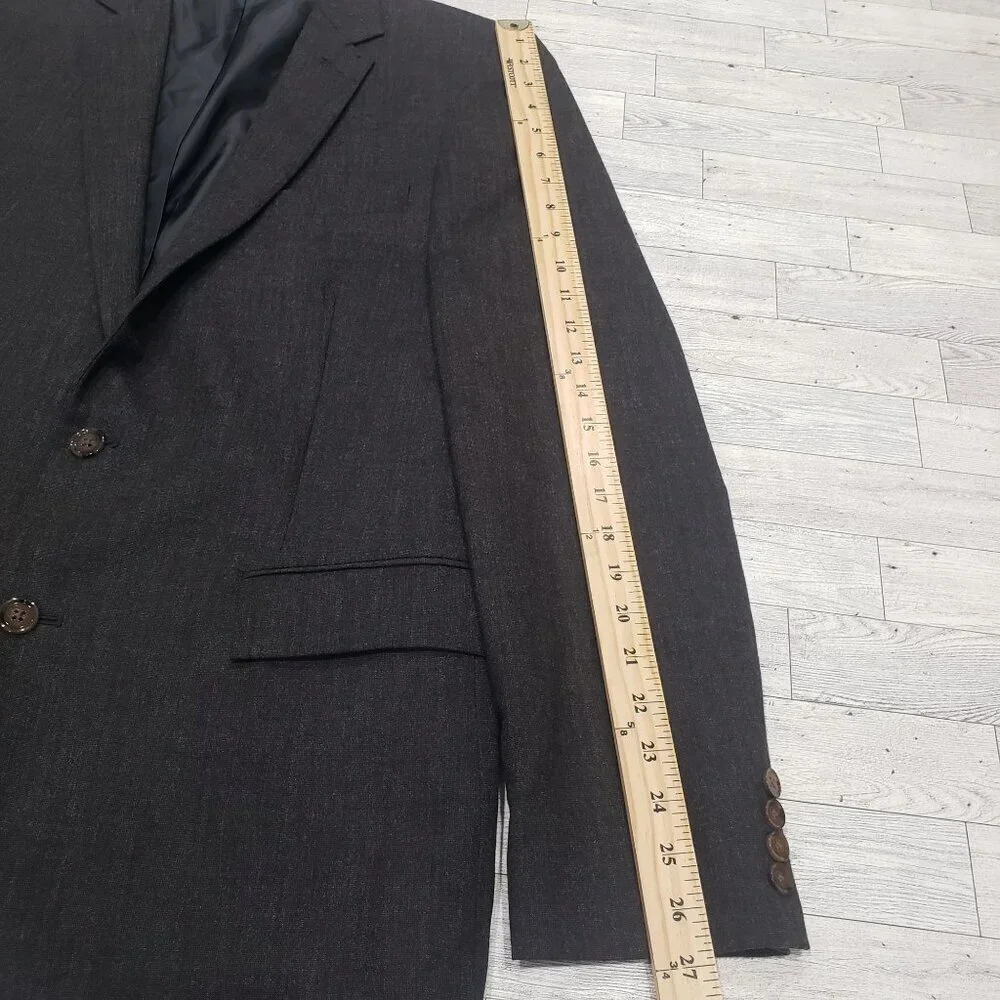 J.Crew‎ Thompson Blazer Suit Jacket Flex Worsted Wool Mens 42L Long Gray Preppy